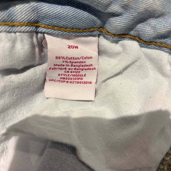 NWT No Boundaries 20w Wide Leg Plus Light Wash Jeans - Picture 12 of 13